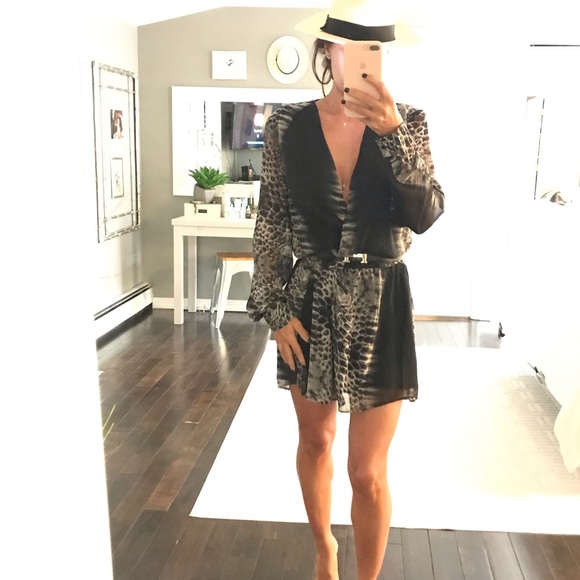 W118 by Walter Baker Dresses & Skirts - Walter Baker Brooke Dress Silver Scale Print Med